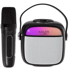 Adler Prenosni karaoke zvočnik z mikrofonom Adler AD 1199 črn