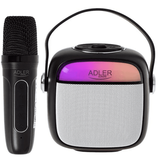 Adler Prenosni karaoke zvočnik z mikrofonom Adler AD 1199 črn
