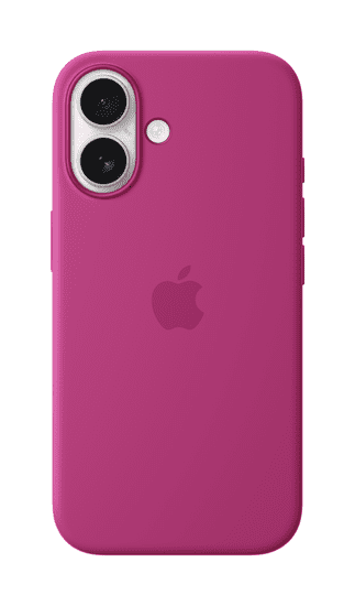 Apple iPhone 16 Silicone Case ovitek, z MagSafe, Fuchsia (Seasonal)