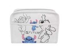 Disney Stitch Disney Bela potovalna kozmetična torbica, eko usnje, prostorna 23x18x7cm 
