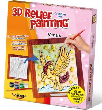 Mirage Hobby Ustvarjalni 3D slikarski komplet Reliefno slikarstvo: enorožec Venus