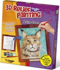Mirage Hobby Reliefno slikarstvo Creative 3D Painting Set: Maine Coon Cat