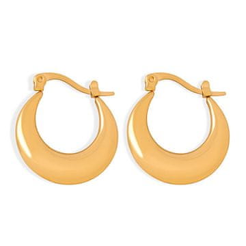 Troli Decentni pozlačeni jekleni obročasti uhani VAAXF1180G