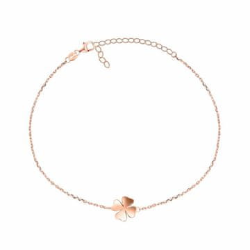 Brilio Silver Brezčasna pozlačena zapestnica Štiriperesna deteljica BRC41R