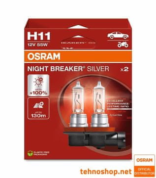 OSRAM DE ŽARNICA OSRAM HALOGEN H11 NIGHT BREAKER SILVER 64211NBS-2HB 55W PGJ19-2 2HB