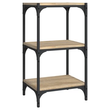 Vidaxl Knjižna omara sonoma hrast 40x33x70,5 cm inž. les in jeklo
