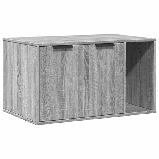 Vidaxl Omara za mačje stranišče siva sonoma 80x50x45 cm inž. les