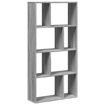 Vidaxl Knjižna omara siva sonoma 60x20x120,5 cm inženirski les