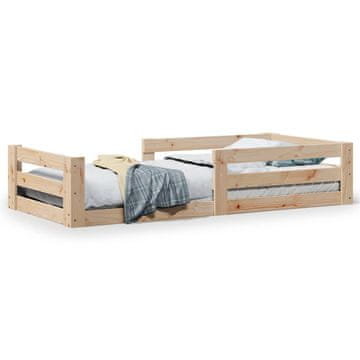 Vidaxl Posteljni okvir brez vzmetnice 70x140 cm borovina