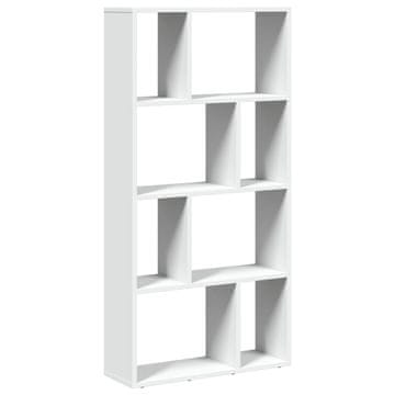 Vidaxl Knjižna omara bela 60x20x120,5 cm inženirski les