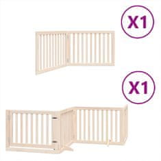 Vidaxl Ograda za pse z vrati zložljiva 6 panelov 480 cm topolovina
