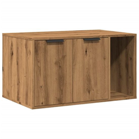 Vidaxl Omara za mačje stranišče artisian hrast 80x50x45 cm inž. les