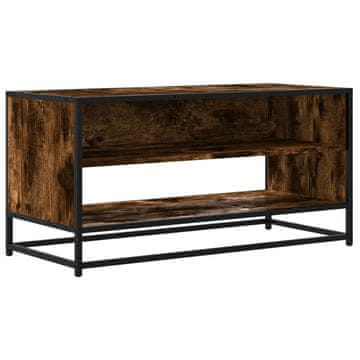 Vidaxl TV omarica dimljeni hrast 91x40x46 cm inženirski les