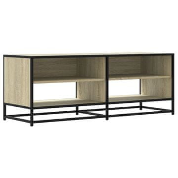 Vidaxl TV omarica sonoma hrast 120,5x40x46 cm inženirski les in kovina