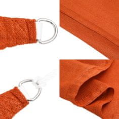 Vidaxl Senčno jadro 160 g/m² oranžno 2x4 m HDPE
