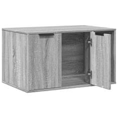 Vidaxl Omara za mačje stranišče siva sonoma 80x50x45 cm inž. les