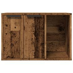 Vidaxl Omara za mačje stranišče starinski les 60x40x40 cm inž. les