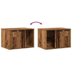Vidaxl Omara za mačje stranišče starinski les 60x40x40 cm inž. les