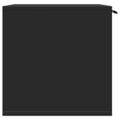 Vidaxl Omara za mačje stranišče črna 80x50x45 cm inženirski les