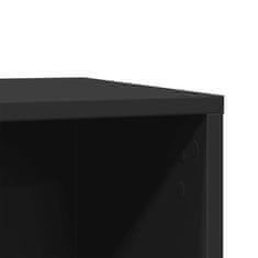 Vidaxl Omara za mačje stranišče črna 80x50x45 cm inženirski les