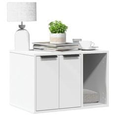 shumee vidaXL Omara za mačje stranišče bela 60x40x40 cm inženirski les