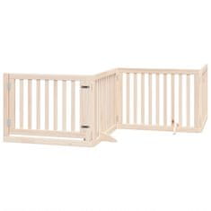 Vidaxl Ograda za pse z vrati zložljiva 8 panelov 640 cm topolovina