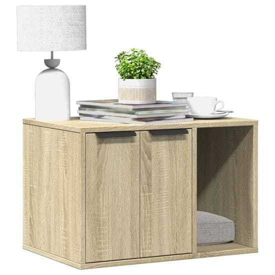 shumee vidaXL Omara za mačje stranišče sonoma hrast 60x40x40 cm inž. les