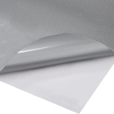Vidaxl Folija za avto 2 kosa 4D srebrna 100x150 cm + 50x150 cm