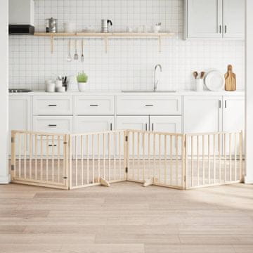 Vidaxl vidaXL Zložljiva pasja vrata z vrati 4 paneli 320 cm