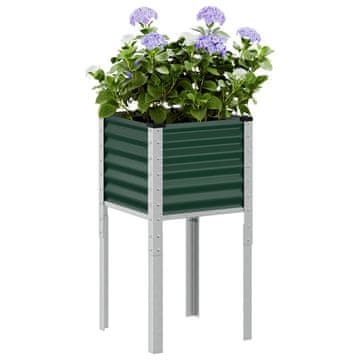 Vidaxl vidaXL Vrtni sadilnik, zelen, 45x45x88 cm, jeklo