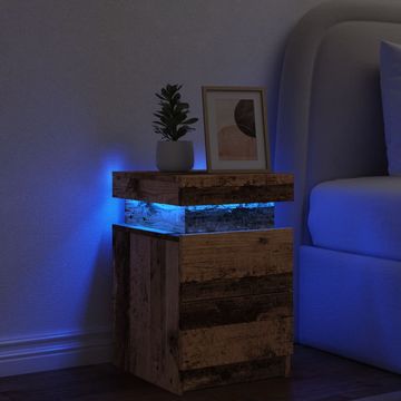 Vidaxl vidaXL Nočna omarica z LED diodo, starinski les, 35x39x55 cm
