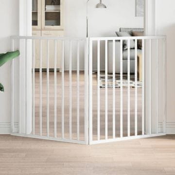 Vidaxl vidaXL Zložljiva varnostna vrata za pse, 2 panela, bela, 160 cm