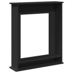 Vidaxl Okvir za kamin črn 75x20x87,5 cm inženirski les