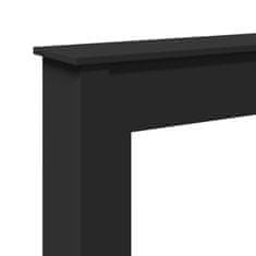Vidaxl Okvir za kamin črn 75x20x87,5 cm inženirski les