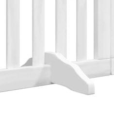 Vidaxl Ograda za pse z vrati zložljiva 15 panelov bela 750 cm les