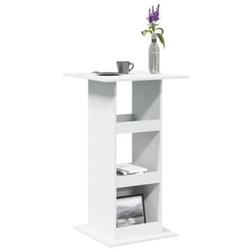 Vidaxl vidaXL Barska miza s policami bela 60x60x102 cm