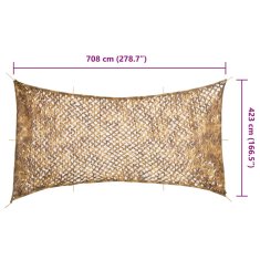 Vidaxl Maskirna mreža z vrečko za shranjevanje 708x423 cm peščena