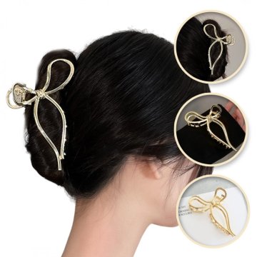 Flamenco Mystique Zlata metalna sponka za lase XL z pentljo SP328