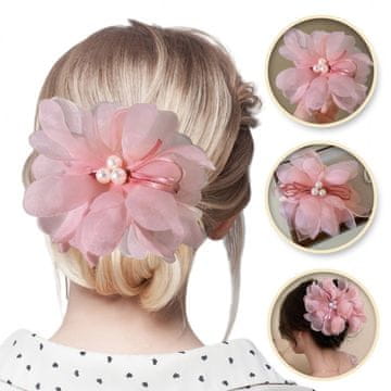 Flamenco Mystique Velikanska tila z mašno s biseri, spona za lase, klips SP323R