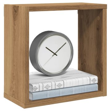 shumee vidaXL Stenske kockaste police 4 kosi artisan hrast 30x15x30 cm