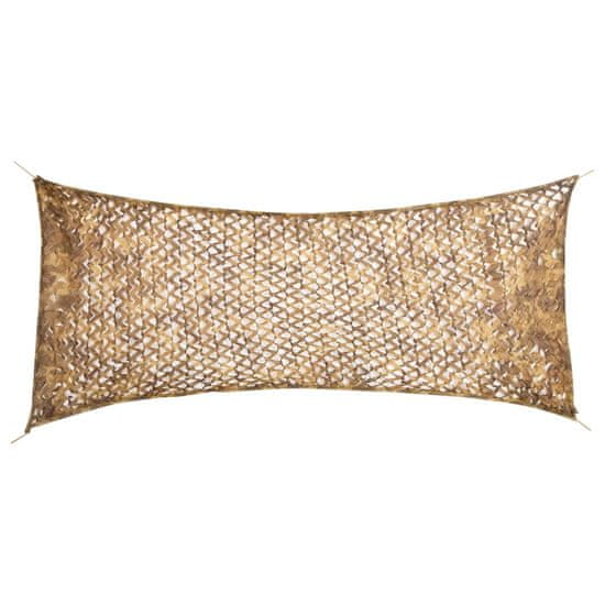 shumee vidaXL Maskirna mreža z vrečko za shranjevanje 312x140 cm peščena