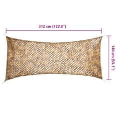 Vidaxl Maskirna mreža z vrečko za shranjevanje 312x140 cm peščena