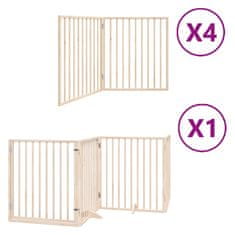 Vidaxl Ograda za pse z vrati zložljiva 12 panelov 960 cm topolovina