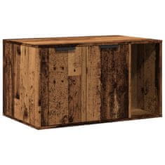Vidaxl Omara za mačje stranišče starinski les 80x50x45 cm inž. les