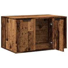 Vidaxl Omara za mačje stranišče starinski les 80x50x45 cm inž. les