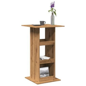 Vidaxl vidaXL Barska miza s policami, umetniški hrast, 60x60x102 cm