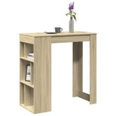 shumee vidaXL Barska miza s policami sonoma hrast 102x50x103,5 cm inž. les