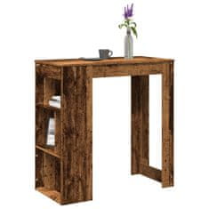 shumee vidaXL Barska miza s policami starinski les 102x50x103,5 cm inž. les