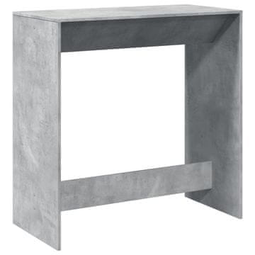 Vidaxl Barska miza betonsko siva 102x50x103,5 cm inženirski les