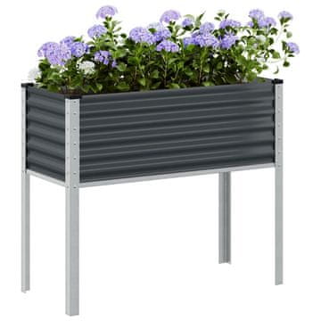 Vidaxl vidaXL Vrtno korito, antracit, 100x41x90 cm, jeklo
